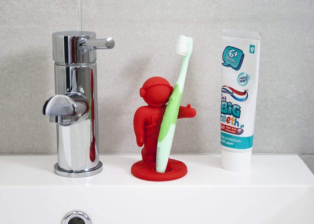 Red Apollo Astronaut Toothbrush Holder For Kids By j-me